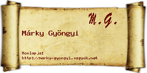 Márky Gyöngyi névjegykártya