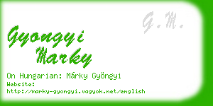 gyongyi marky business card