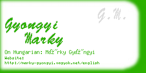 gyongyi marky business card